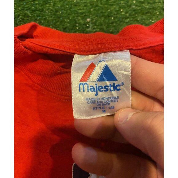 Vintage St Louis Cardinals shirt mens medium Majestic Y2K retro red unisex A1 - Picture 2 of 9